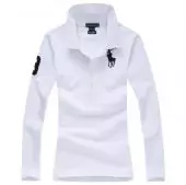 new polo ralph lauren t-shirt manches longues pour femmes white